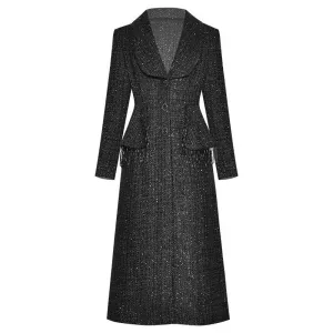 Pippa Overcoat Autumn Women Single-breasted Long sleeve Beaded Overcoat