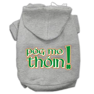 Pog Mo Thoin Screen Print Pet Hoodies Grey Size Xxl (18)