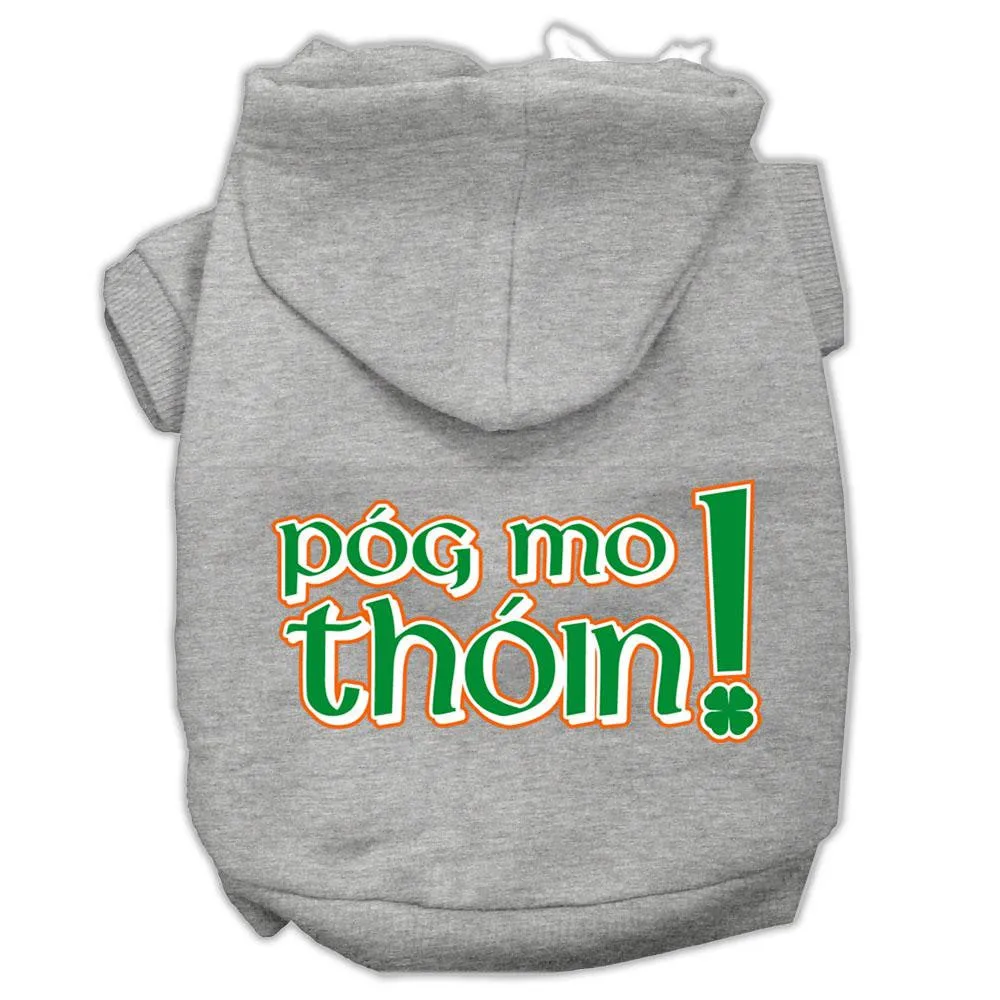Pog Mo Thoin Screen Print Pet Hoodies Grey Size Xxl (18)
