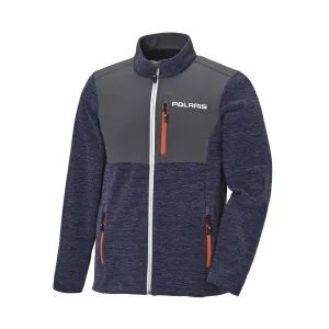 Polaris  Blue Orange Full Zip Trail Mid Layer Jacket Moisture Wicking Fleece