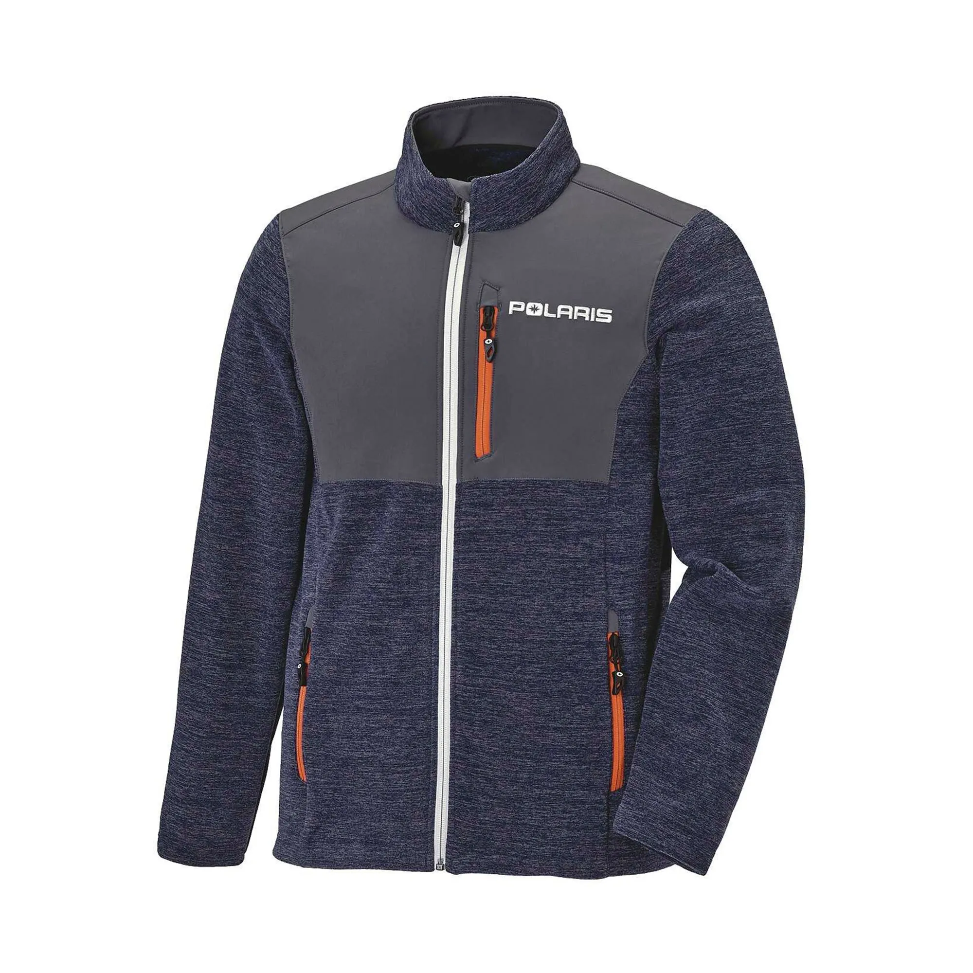 Polaris  Blue Orange Full Zip Trail Mid Layer Jacket Moisture Wicking Fleece