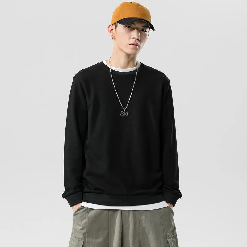 Round-Neck Long Sleeved Sweatshirt Trendy Tops Matching Outerwear