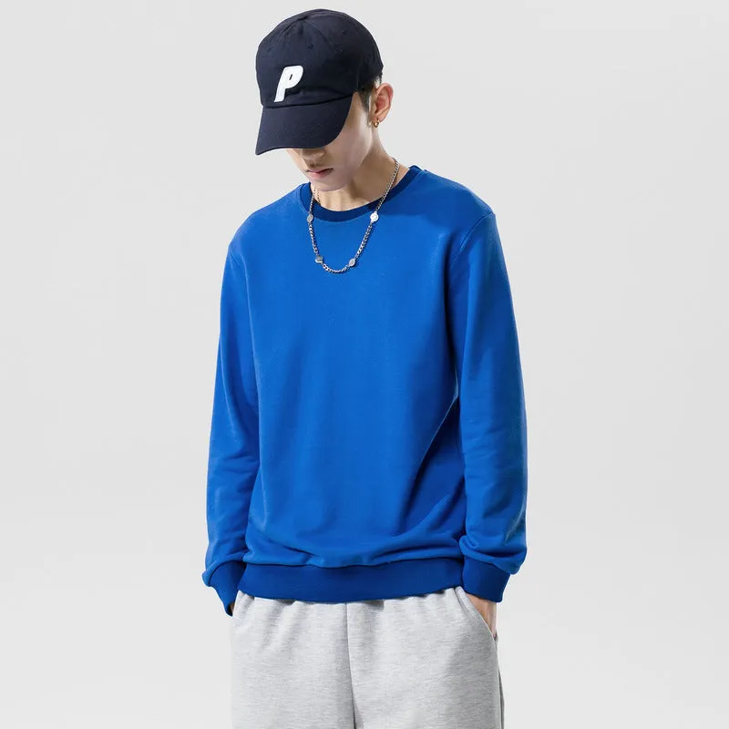 Round-Neck Long Sleeved Sweatshirt Trendy Tops Matching Outerwear