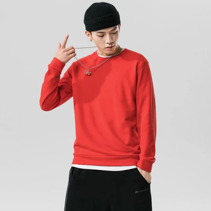 Round-Neck Long Sleeved Sweatshirt Trendy Tops Matching Outerwear