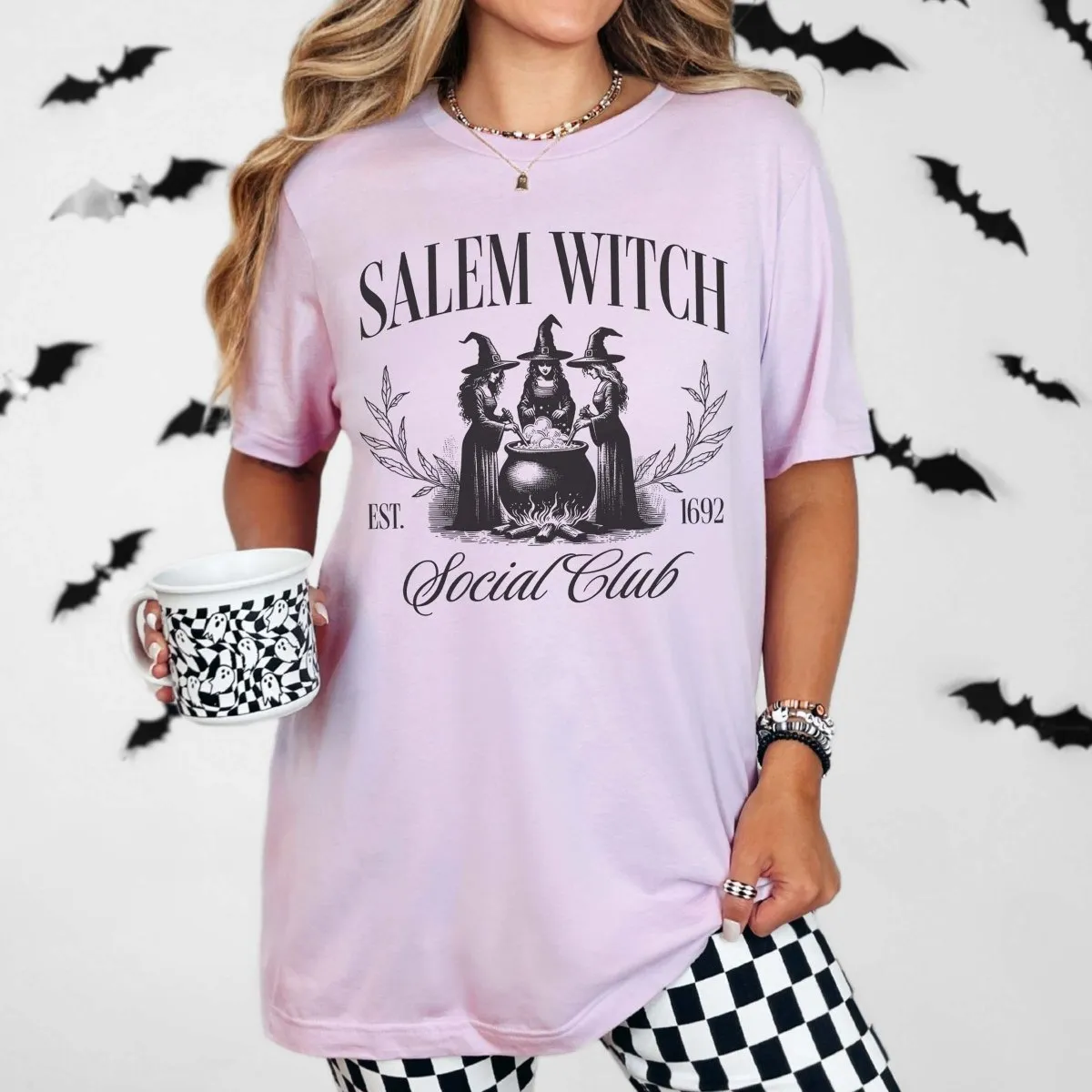 Salem Witch Social Club Wholesale Bella Graphic Tee - Quick Shipping