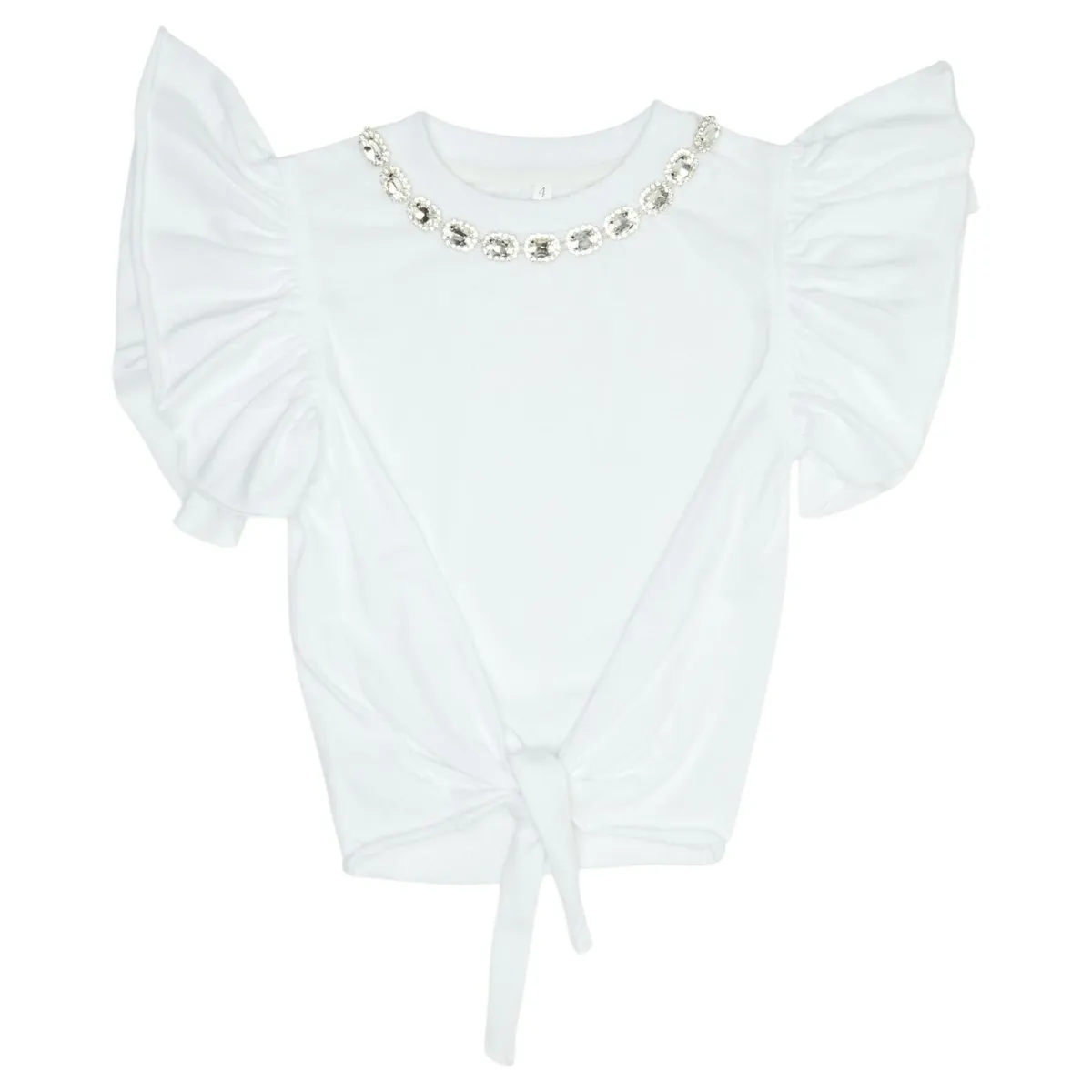 SKYE CRYSTAL RUFFLE TOP