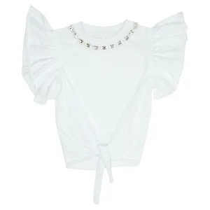 SKYE CRYSTAL RUFFLE TOP