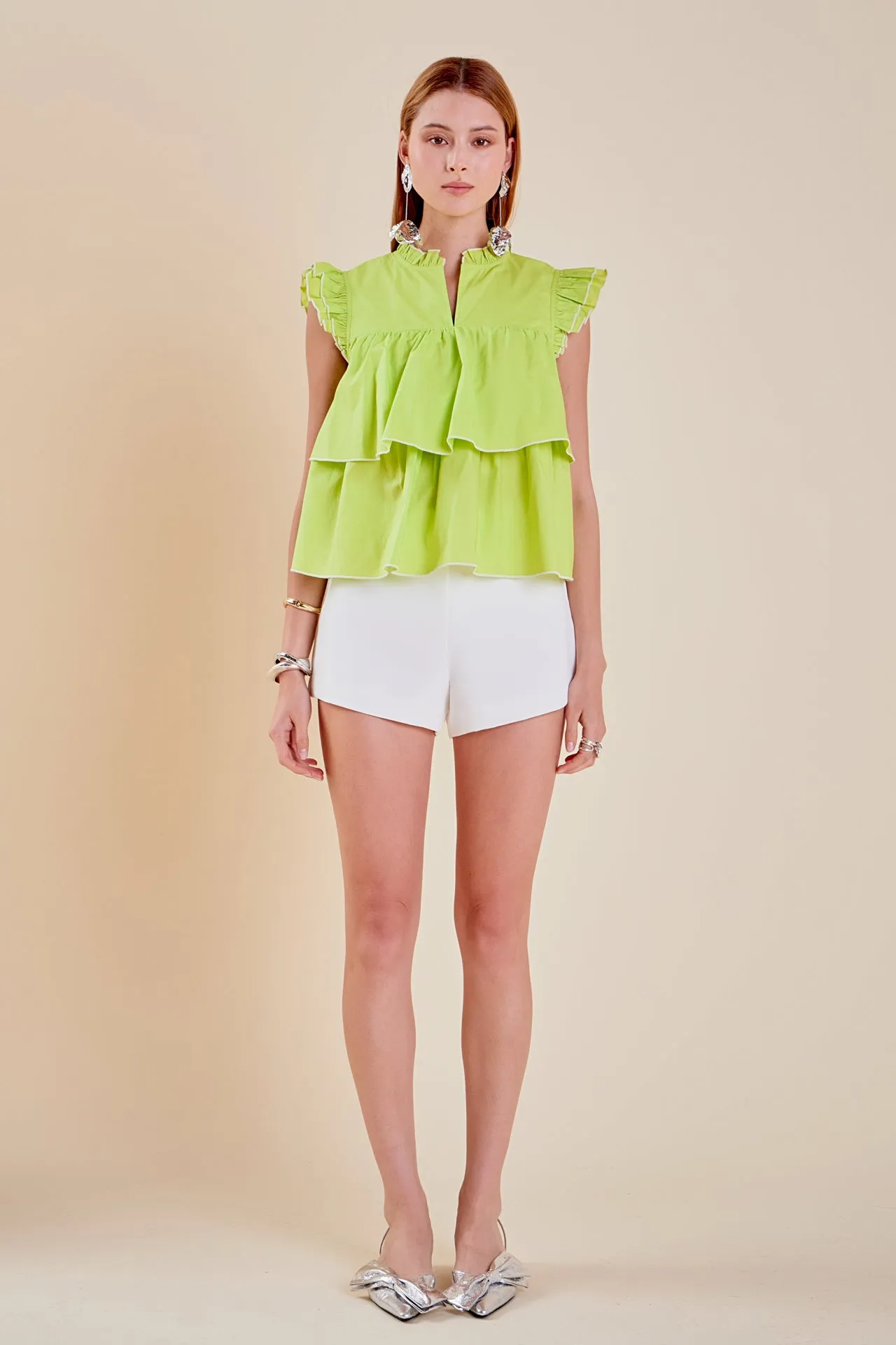 Sleeveless Tiered Top