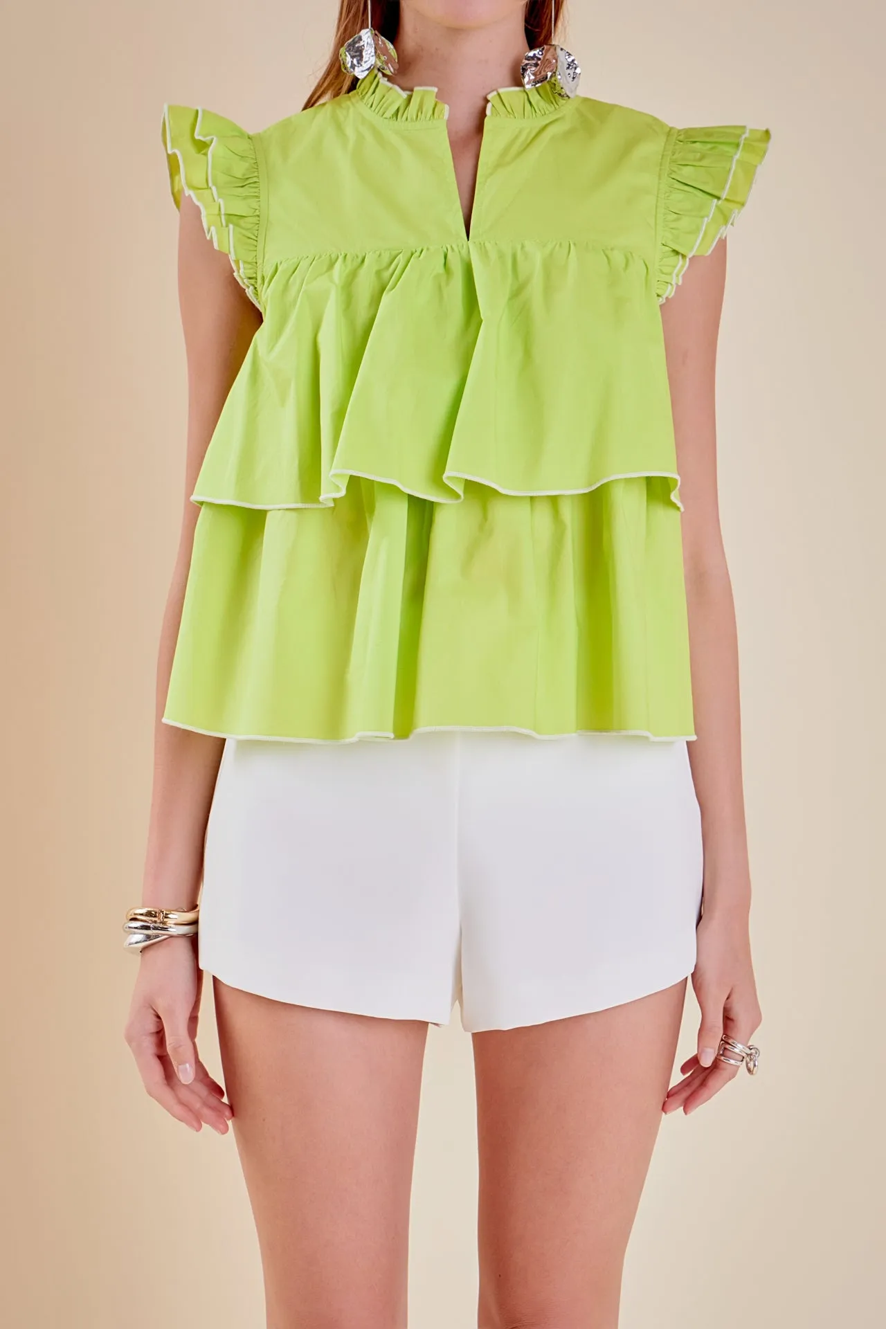 Sleeveless Tiered Top