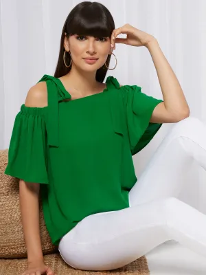 Tie-Shoulder Blouse - Sweet Pea
