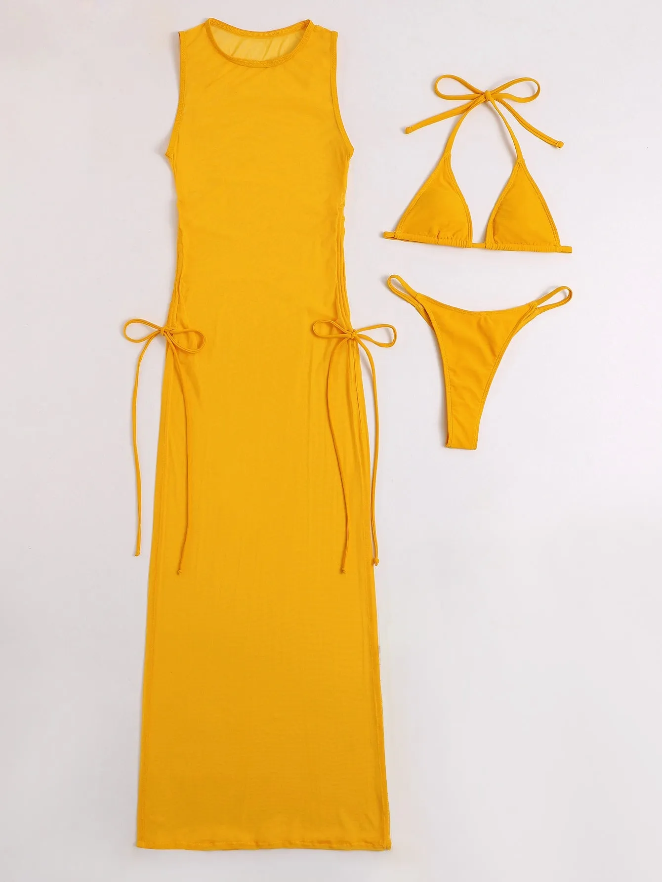 Trendy Fashion Mesh One Piece Swim Wear