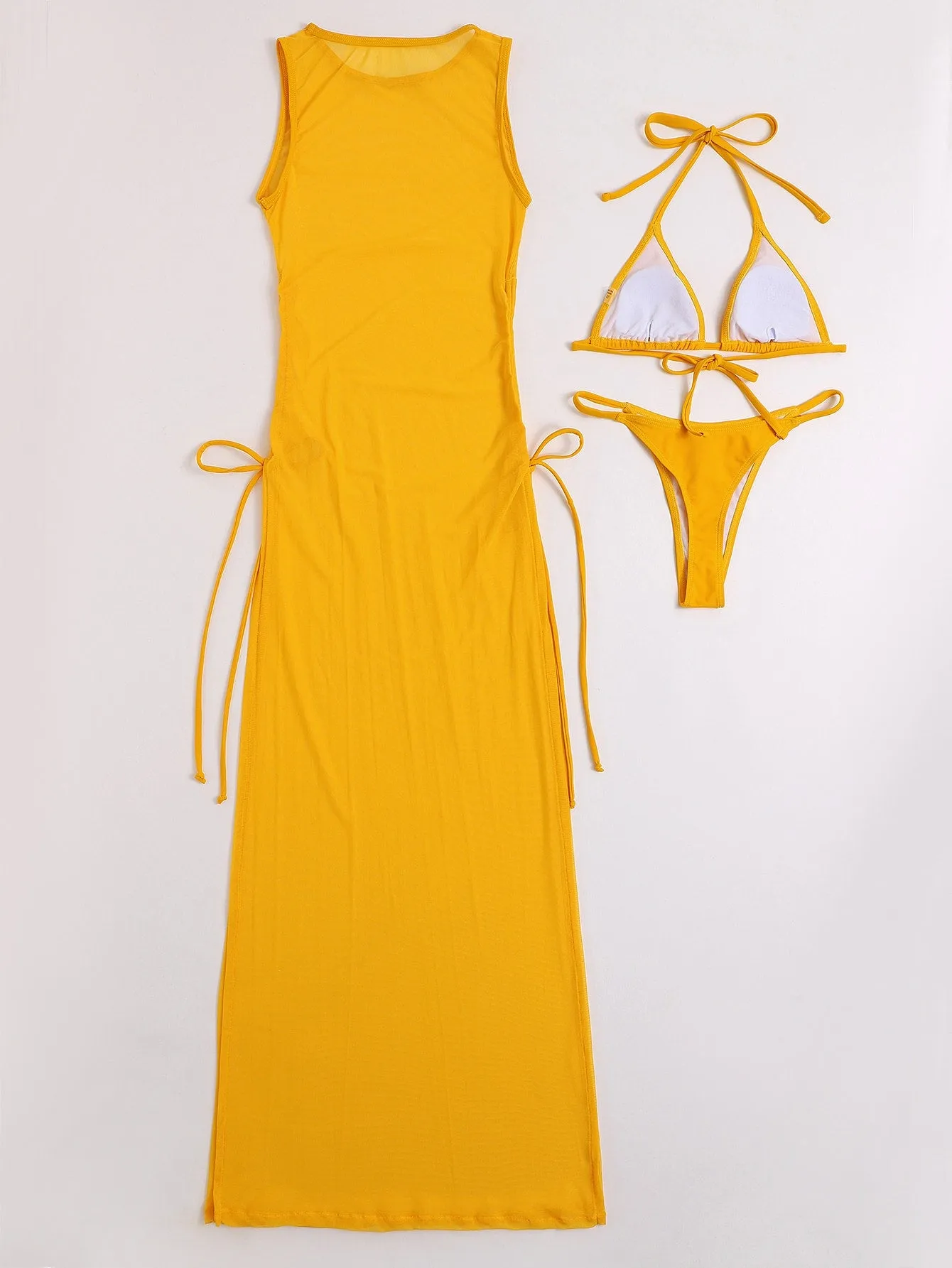 Trendy Fashion Mesh One Piece Swim Wear