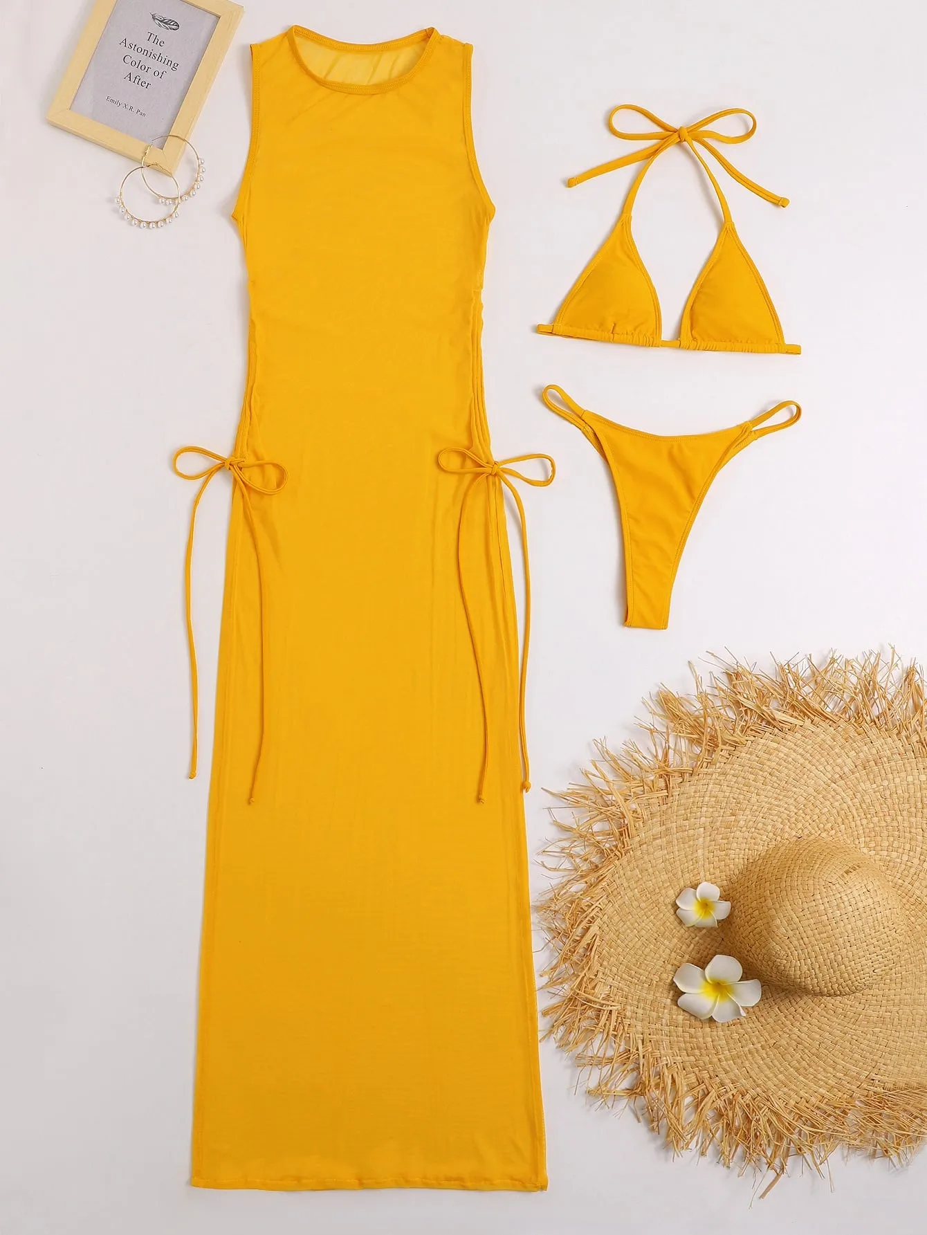 Trendy Fashion Mesh One Piece Swim Wear