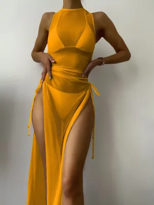 Trendy Fashion Mesh One Piece Swim Wear