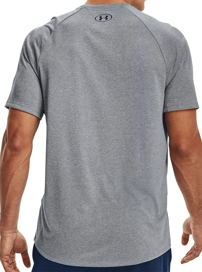 Under Armour Mens Tech 2.0 T Shirt Steel Light Heather Black