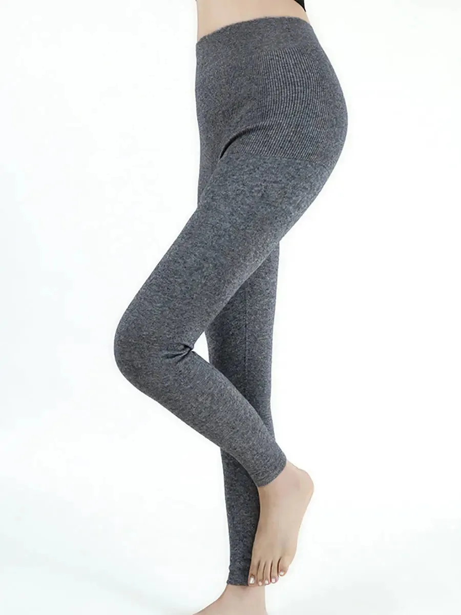 Women  Solid Wool Thick Leggings